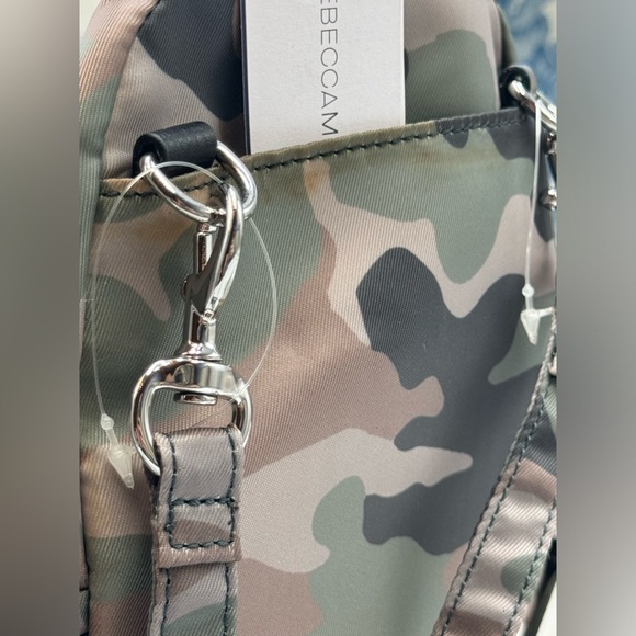 🆕 REBECCA MINKOFF 🧿 NWT Mini Julian Nylon Convertible Backpack - Camo *FLAWED* - Picture 12 of 15